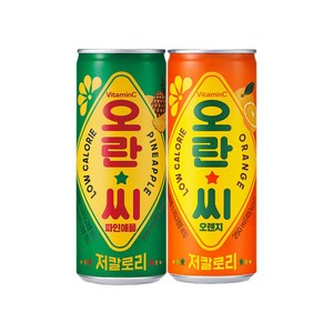 오란씨 250ml 오렌지 30캔 + 파인애플 30캔 (총60캔), 60개