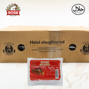 Halal-cetified Chicken Sausages Fanks ROSE box 할랄 닭 소스즈 치킨프랭그 박스, 32개, 340g