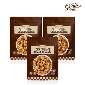 그레인온 청크 그래놀라 250g, 3개