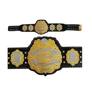 Westling Belts IWGP 챔피언 벨트 성인용 사이즈 메탈 플레이트 블랙 L, 1개