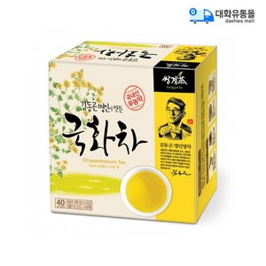 쌍계 쌍계명차 김동곤 명인이 만든 국화차 40+40T 꽃잎차, 0.5g, 40개입, 8개