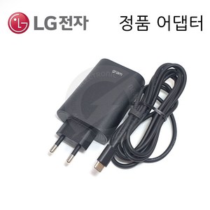 LG정품 PD 65W USB-C 2021그램 어댑터 충전기 ADT-65FSU-D03-EPK, 블랙, 1개