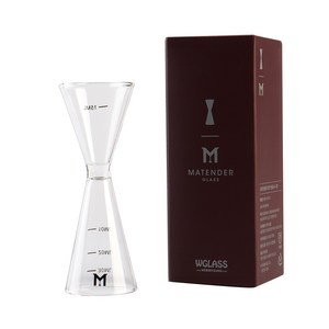 마텐더 칵테일 지거 30ml/45ml 양면 투명 유리지거 계량컵, 1개