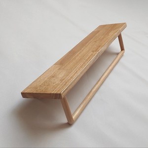 (디자인홍시) 무타공 원목 욕실 선반형 수건걸이, 60cm, 1개