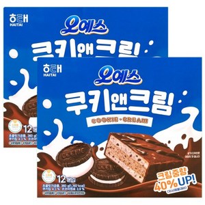 해태제과 오예스 쿠키 앤 크림, 360g, 2개