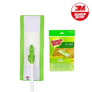 3M 스카치브라이트 퀵스위퍼 극세사 막대걸레+리필2개입+훅걸이1p, 1세트, 단일사이즈