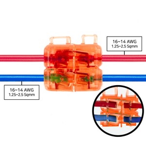 알파오 (2대2 연결) 무탈피 순간접속 커넥터 DI-44(전선규격 1.5~2.5sqmm) 10PCS, 10개