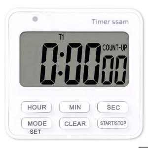 타이머쌤 다기능 화면 온오프 스톱워치F 수능시계, 화이트, 1개