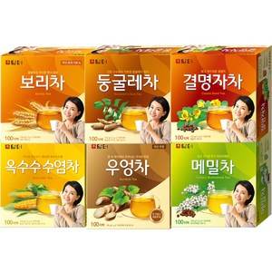 담터 차 세트 100T 6종(보리차+둥굴레차+결명자차+옥수수수염차+우엉차+메밀차), 120g, 1개, 1.5g