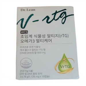 닥터린 초임계 식물성 알티지(TG) 오메가3 멀티케어, 30정, 6개