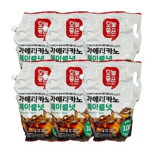 아메리카노 대용량 2.1L 블랙 스위트 헤이즐넛 onlypice, 6개