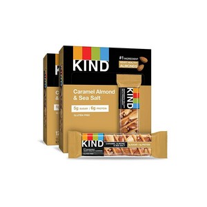 KIND Nut Bars 카인드 카라멜 아몬드 씨솔트 넛바 1.34kg 24개입, 24개