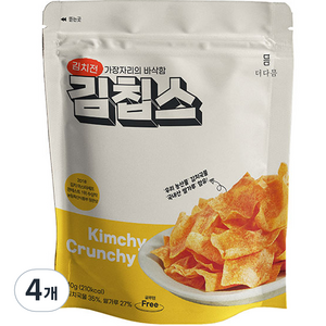 더다믐 김치부각 김칩스, 40g, 4개