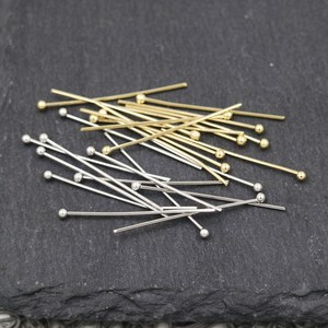 볼핀 0.7x30mm - 1봉(10개)/ 팔찌 귀걸이 만들기 재료, 금색, 1개