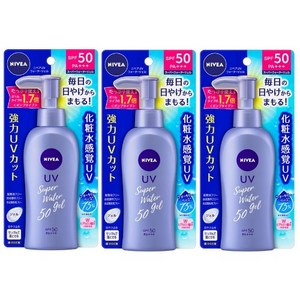 니베아 UV 슈퍼 워터젤 SPF50+++, 140g, 3개