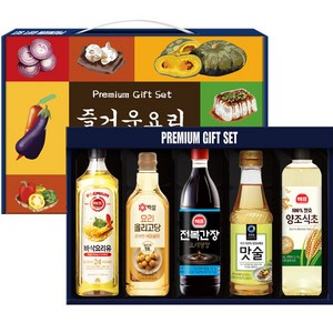 CJ백설선물세트 푸드5종 식용유맛술 식초간장올리고당, 1개