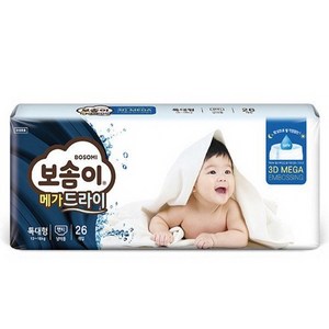 보솜이 메가드라이 팬티형 기저귀 남아용, 특대형(XL), 26개