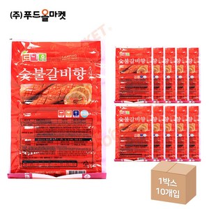 푸드올마켓_ 도나우캠핑 숯불갈비향소시지 1kg /냉동 한박스 (1kg x 10ea)-아이스박스무료, 10개