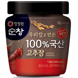 청정원순창 우리쌀로 만든 100% 국산 고추장, 1kg, 1개