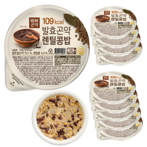 빼빼곤약 109kcal 발효곤약렌틸콩밥 10팩, 150g, 10개