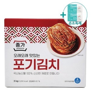 코스트코 종가집 포기김치 3KG [아이스박스] + 더메이런손소독제, 1개