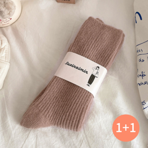 COZYSOCKS 1+1 행사 여성 포근하고 따뜻한 골지 겨울 양말