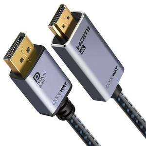 코드웨이 dp to hdmi 2.0 케이블, 1개, 1m