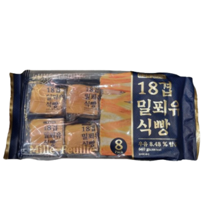 [트레이더스] 18겹 밀푀유 식빵 640g 한겹씩 뜯어먹는 식빵 /개별포장, 8개, 80g