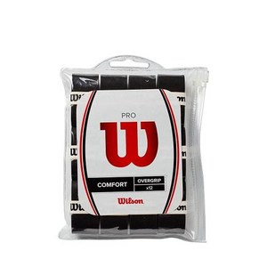 Wilson 프로 오버그립 12개 팩 블랙 원 사이즈