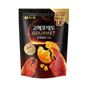 농심 고메포테토 블랙페퍼크랩맛, 75g, 6개