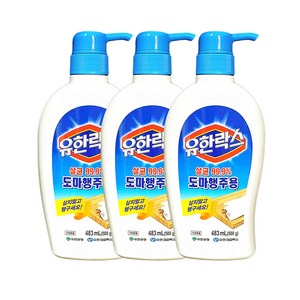 유한락스 도마 행주용 세제, 483ml, 500g, 3개