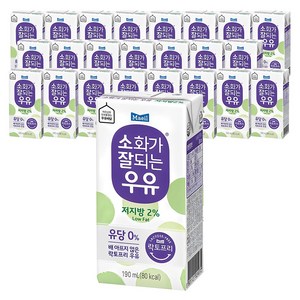 매일유업 소화가 잘되는 우유 저지방, 190ml, 24개