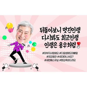 애니데이파티 환갑 칠순 팔순 현수막 잔치 파티 생신 고희연 회갑 축하 플랜카드 상차림 제작, A12즐거운인생(포토), 2)추천200*130cm, 1)환갑