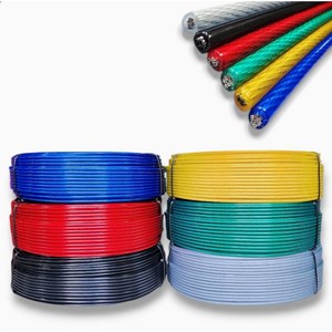 코팅와이어 로프 3mm 4mm 5mm 6mm 8mm 10mm 100M 국산 PVC 농자재 유인 줄, 무색투명, 3mm(100M), 1개