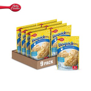 Bisquick Buttemilk Complete Biscuit Mix 비스퀵 버터밀크 비스킷 믹스 7.5oz (212g) 9팩, 9개, 219g