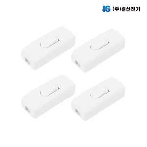 일신 중간스위치1p (벌크) 노출스위치 스탠드 콘센트, 4개, 화이트