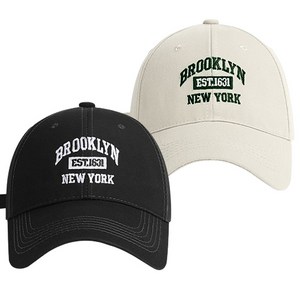 토이앤스티치 가성비 1+1 남여 공용 커플템 BROOKLYN 베이직 볼캡 모자