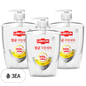 랩신 주방세제 레몬향, 750ml, 3개