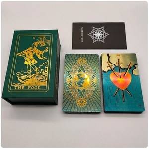 핑크 골드 금박 유니버셜 타로카드 gold foil tarot, C, 1개