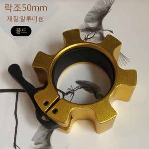 알루미늄 역기 덤벨 아령 50mm 락조 1개, 골드