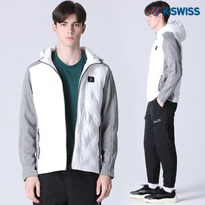 케이스위스 [케이스위스(K-SWISS)] 하이브리드 원형패턴 트레이닝 패딩 자켓