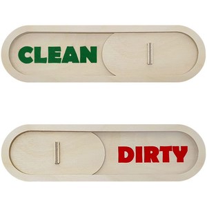 긱베어 클린더티 슬라이딩 사인 자석 식기세척기용 마그넷 clean dirty sliding sign, 베이지