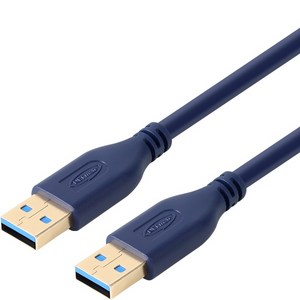 컴퓨터 데이터 USB3.0 AM-AM 케이블 3m (블루) 넷매이트NM-UA330DB, 1개