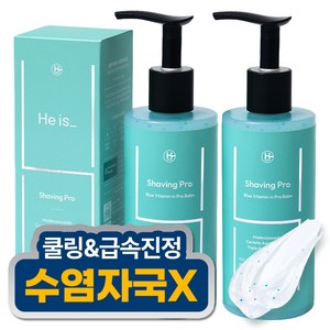 히이즈 쉐이빙프로 무자극 피부보호 면도크림 쉐이빙폼, 2개, 300ml