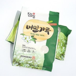 [국산] 100% 봉평 메밀가루 순메밀가루, 1kg, 2개