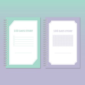 [물가] 100일 노트(100 DAYS STORY), 바이올렛, 옵션선택