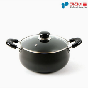 키친아트 쥬노 블랙 경질냄비 양수 24cm (EL1227), 단품, 단품, 1개