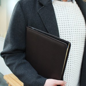아인텍 핸드메이드 가죽 A4 레포트패드 모음 노트패드 리필노트 필기노트 사무용품_AA22, 2단_다크브라운[H0235](1개)
