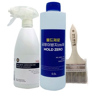 몰드매직 곰팡이제거제(거품건포함)500ml+곰팡이방지제300ml+작업븟, 1개, 500ml