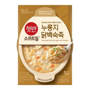 햇반 누룽지닭백숙죽, 280g, 4개